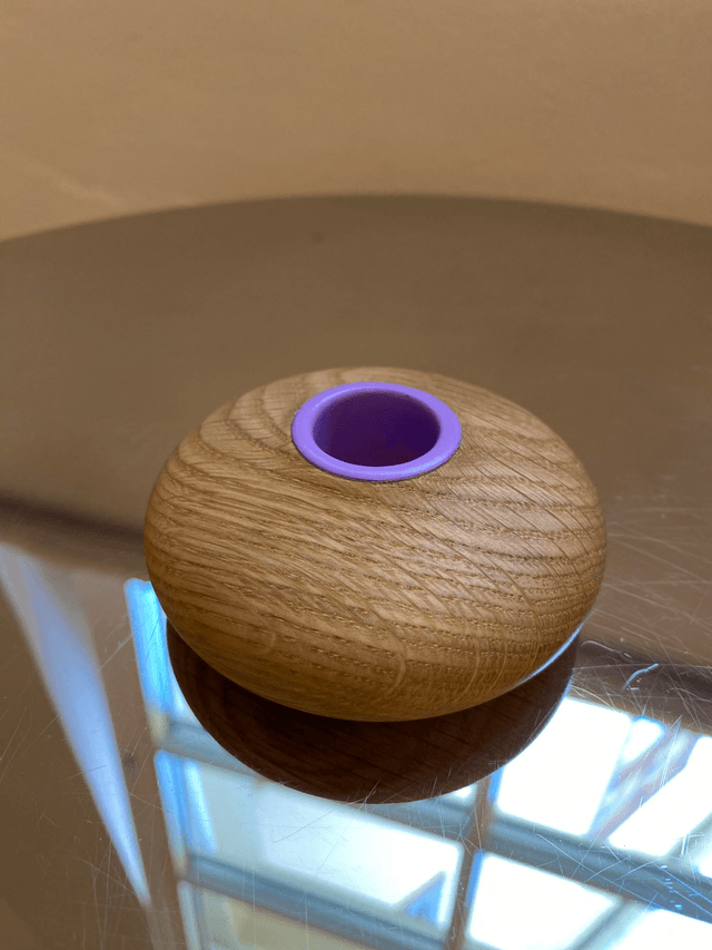 GØLAE Candle Holder / Oak / Lilac